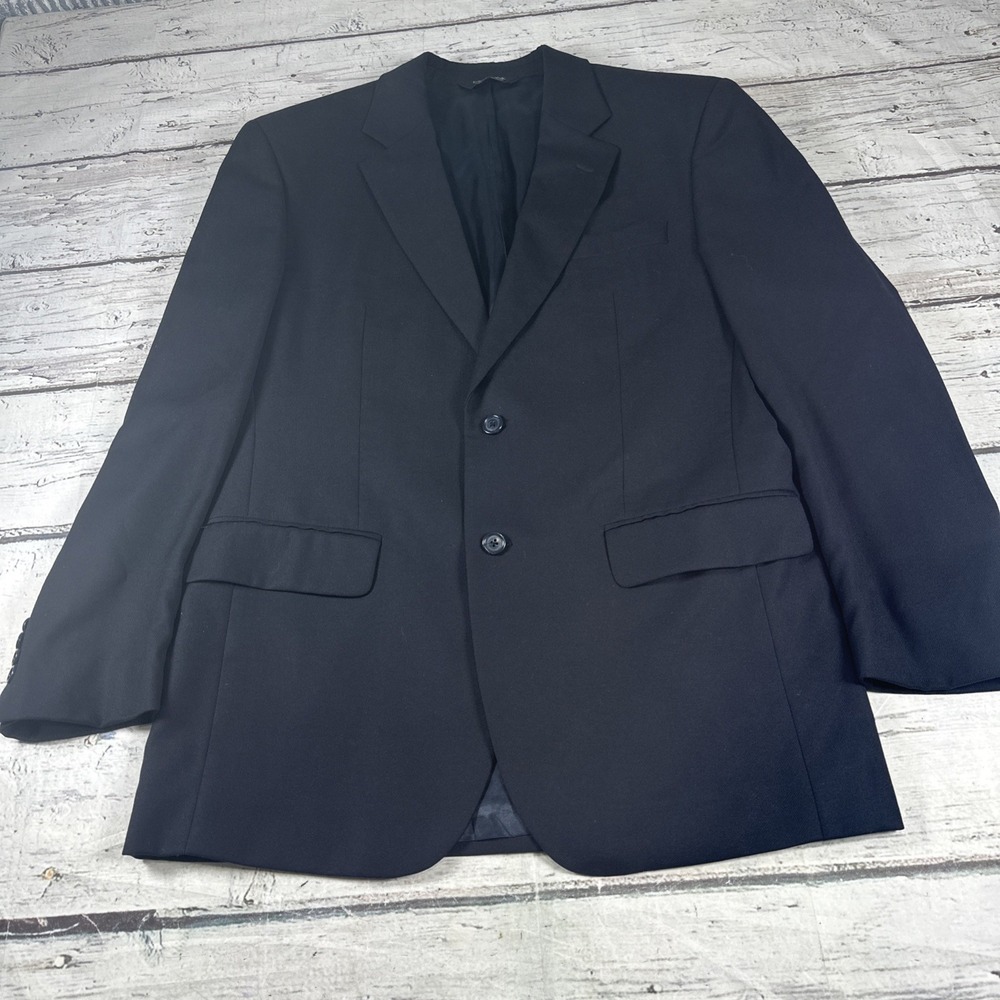 Jos A Bank 1905 Collection Mens 40R 100% Wool Blazer Sport Jacket Navy Blue